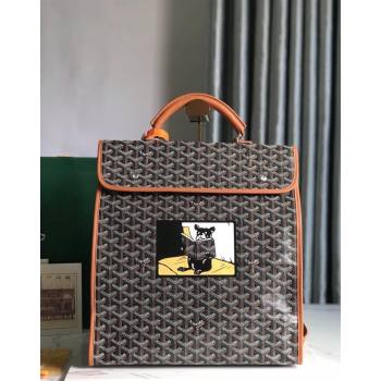 Goyard Saint Leger Backpack Bag Hulot Dog Print Brown 2023 020318 (nana-231229079)