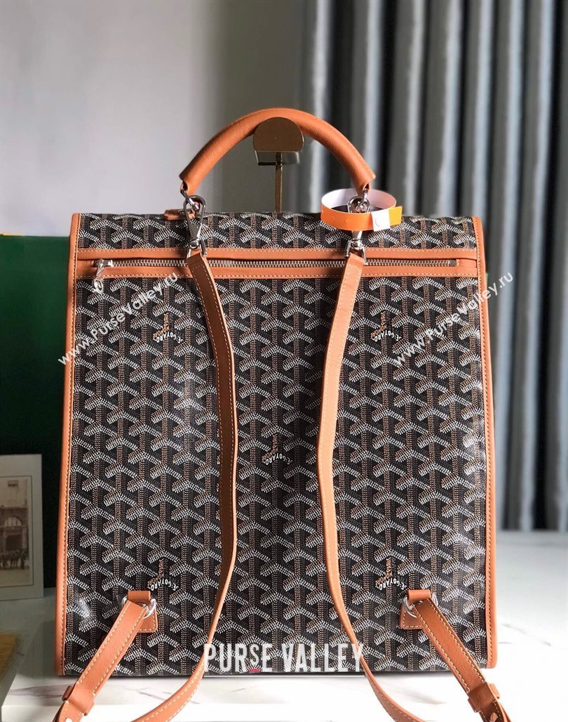 Goyard Saint Leger Backpack Bag Hulot Dog Print Brown 2023 020318 (nana-231229079)