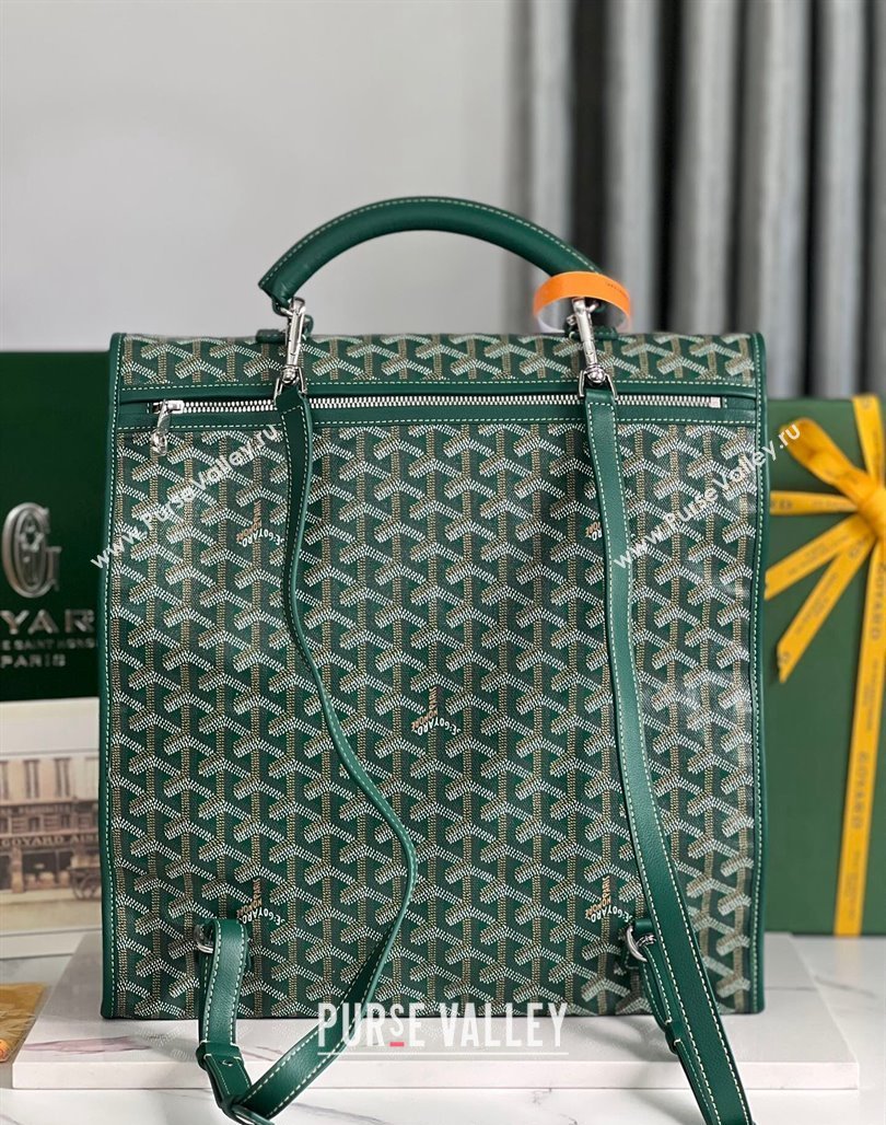 Goyard Saint Leger Backpack Bag Hulot Dog Print Green 2023 020318 (nana-231229080)