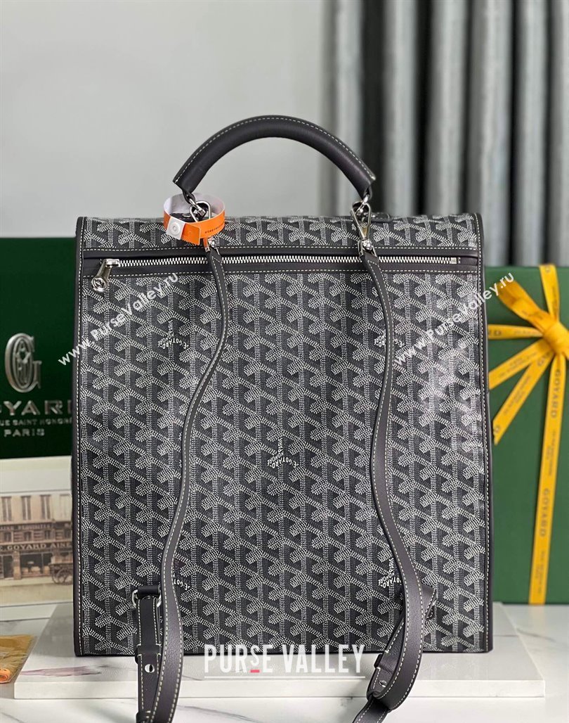 Goyard Saint Leger Backpack Bag Hulot Dog Print Grey 2023 020318 (nana-231229081)