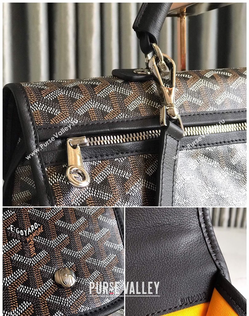 Goyard Saint Leger Backpack Bag Hulot Dog Print Black 2023 020318 (nana-231229082)