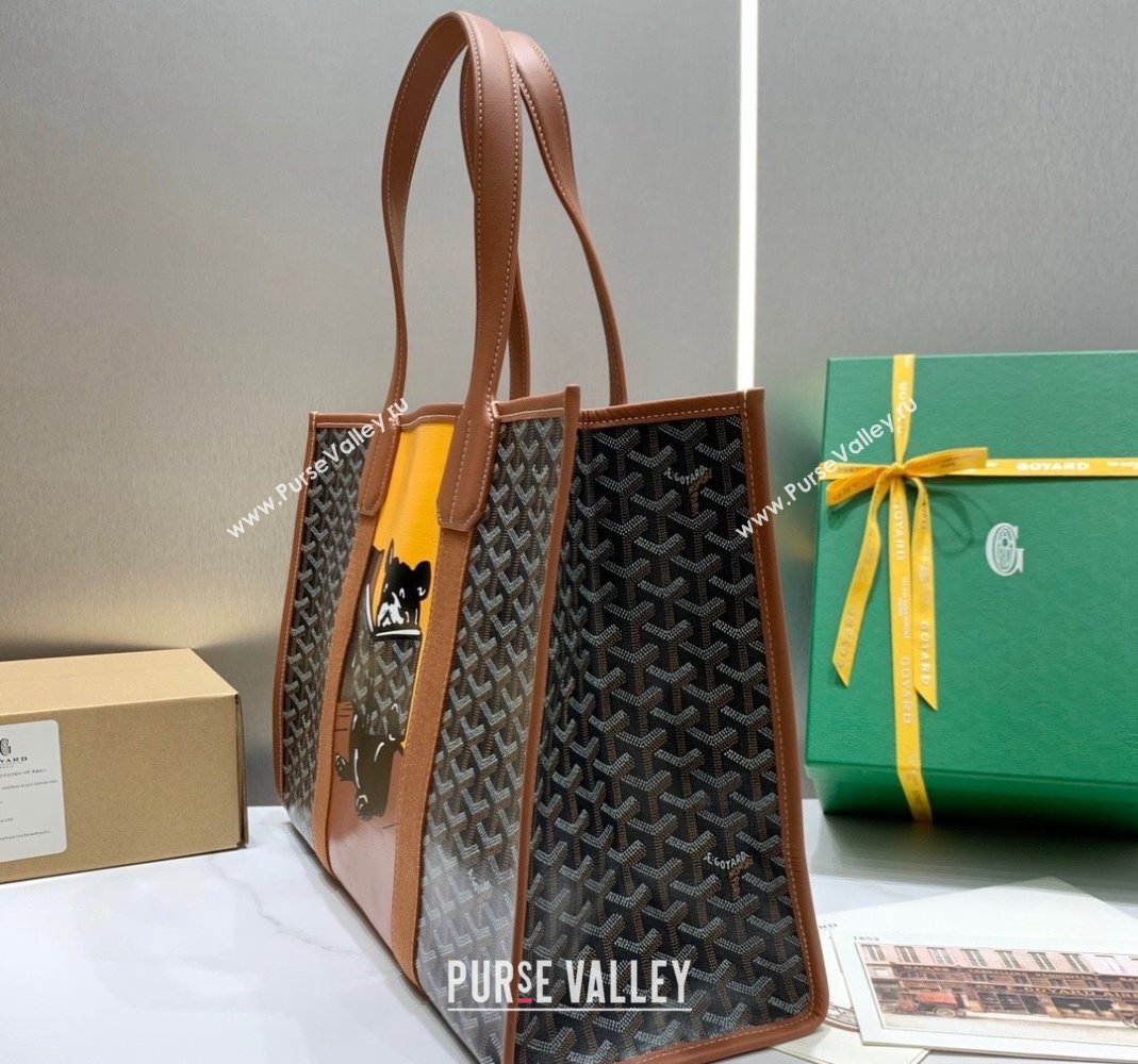 Goyard Villette Tote Bag with Bulldog Brown 2024 020197 (ZHANG-240418006)