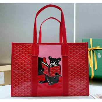 Goyard Villette Tote Bag with Bulldog Red 2024 020197 (ZHANG-240418007)