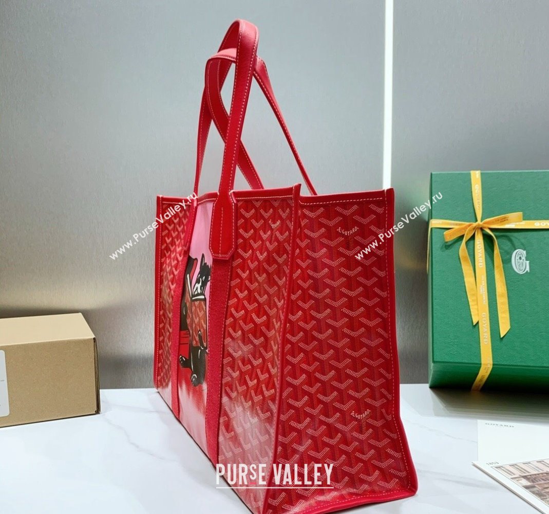 Goyard Villette Tote Bag with Bulldog Red 2024 020197 (ZHANG-240418007)