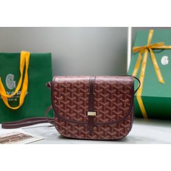 Goyard Belvedere PM Crossbody Bag Burgundy 2024 8016 (ZHANG-240418009)