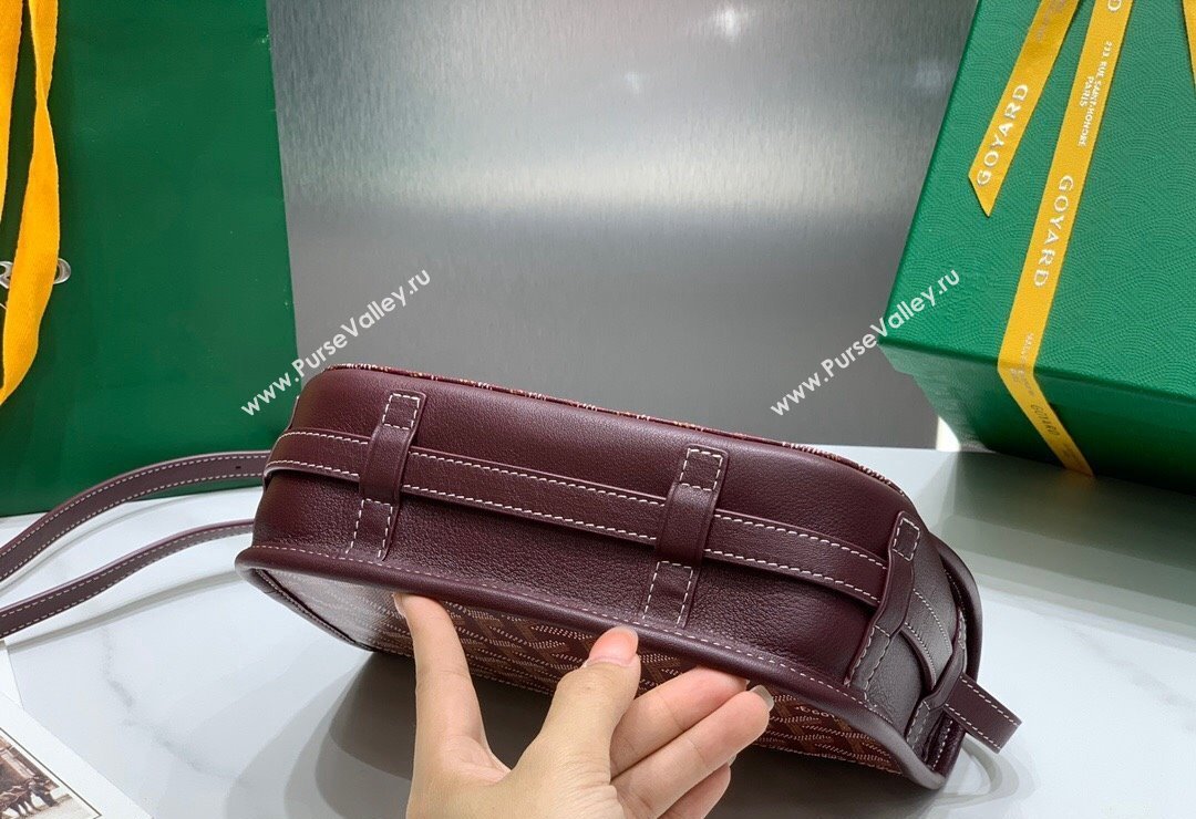 Goyard Belvedere PM Crossbody Bag Burgundy 2024 8016 (ZHANG-240418009)