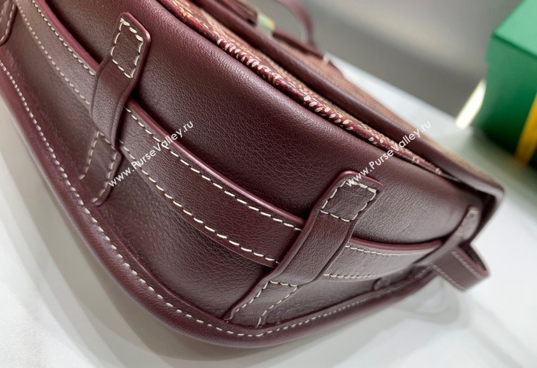 Goyard Belvedere PM Crossbody Bag Burgundy 2024 8016 (ZHANG-240418009)