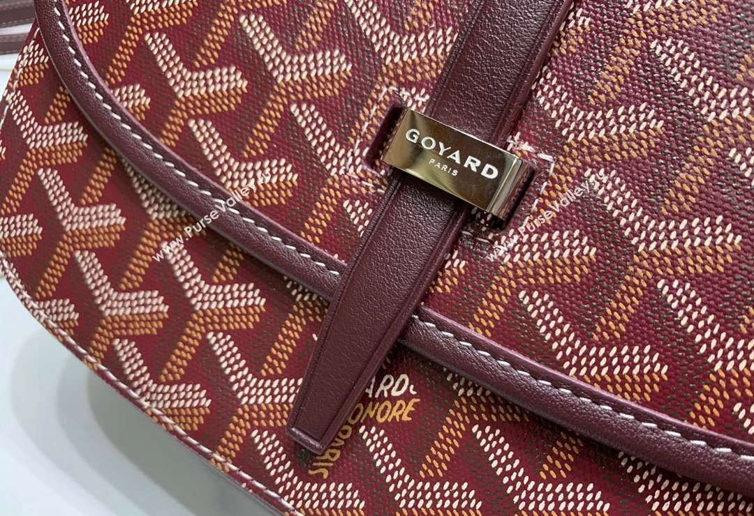 Goyard Belvedere PM Crossbody Bag Burgundy 2024 8016 (ZHANG-240418009)