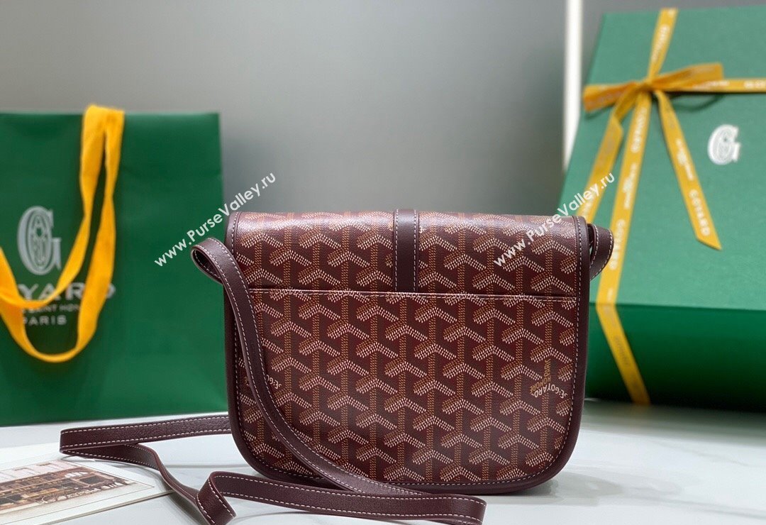 Goyard Belvedere PM Crossbody Bag Burgundy 2024 8016 (ZHANG-240418009)