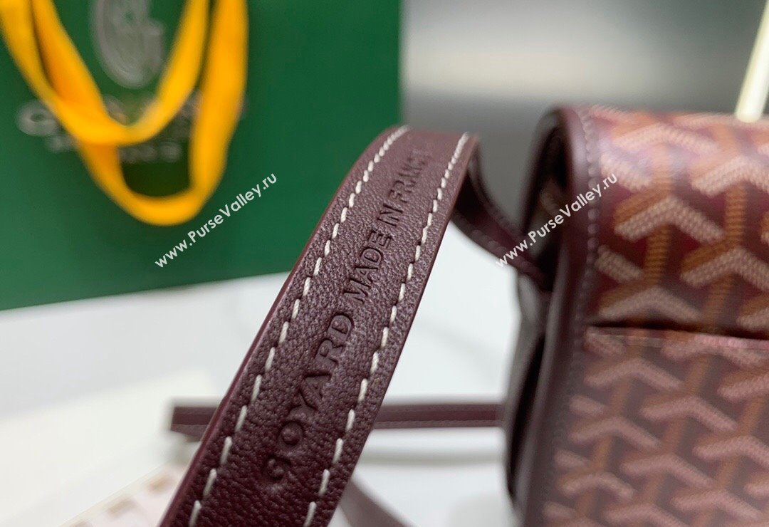 Goyard Belvedere PM Crossbody Bag Burgundy 2024 8016 (ZHANG-240418009)