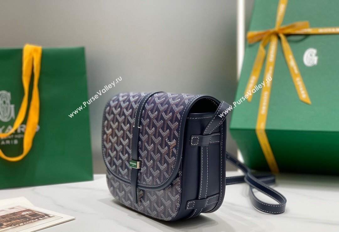 Goyard Belvedere PM Crossbody Bag Navy Blue 2024 8016 (ZHANG-240418011)