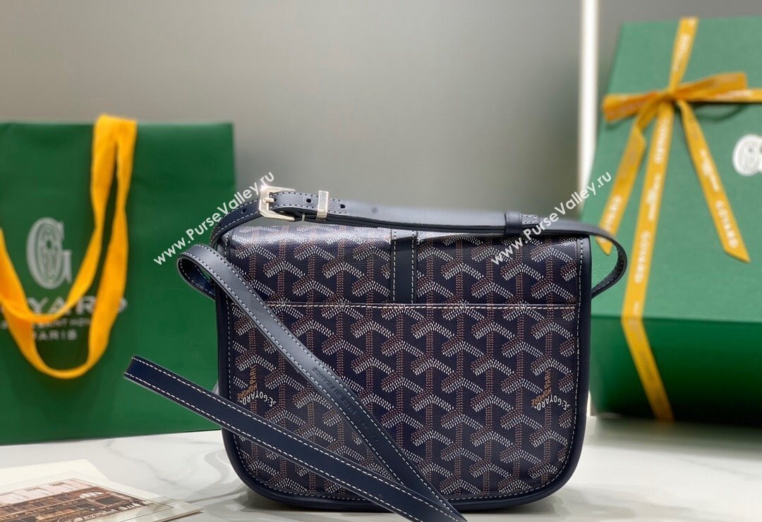 Goyard Belvedere PM Crossbody Bag Navy Blue 2024 8016 (ZHANG-240418011)