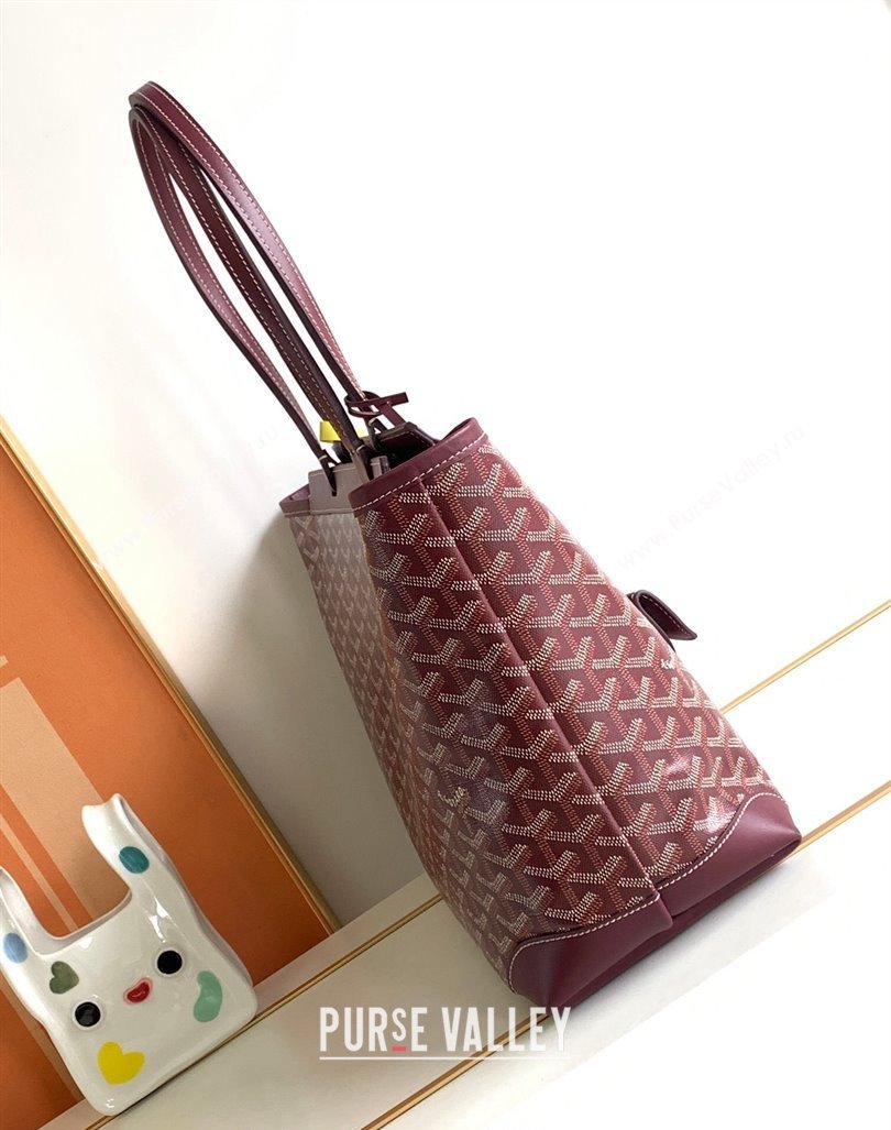 Goyard Bellechasse Biaude Tote Bag PM Burgundy 2023 8031 (ZHANG-240418017)