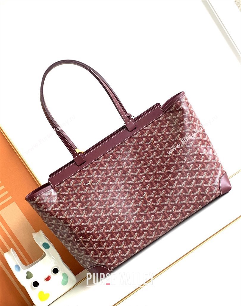 Goyard Bellechasse Biaude Tote Bag PM Burgundy 2023 8031 (ZHANG-240418017)