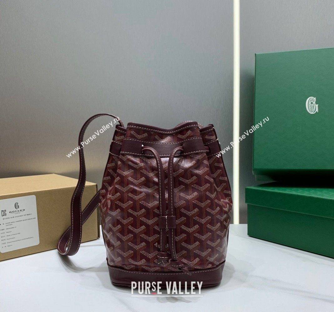 Goyard Petit Flot Bucket Bag 020196 Burgundy 2023 Top (ZHANG-240418002)