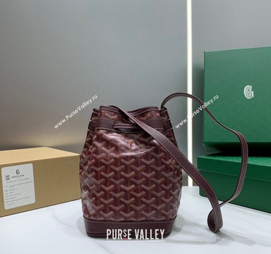 Goyard Petit Flot Bucket Bag 020196 Burgundy 2023 Top (ZHANG-240418002)