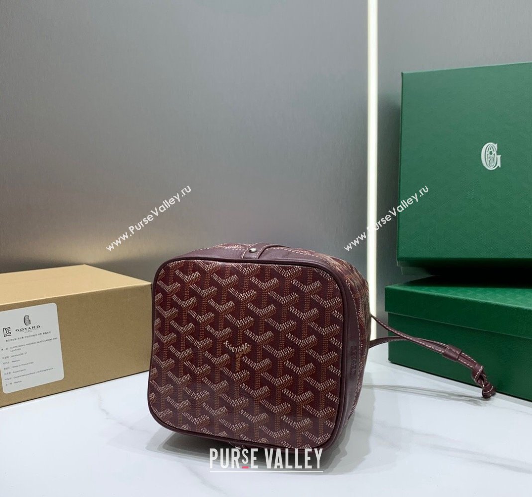 Goyard Petit Flot Bucket Bag 020196 Burgundy 2023 Top (ZHANG-240418002)