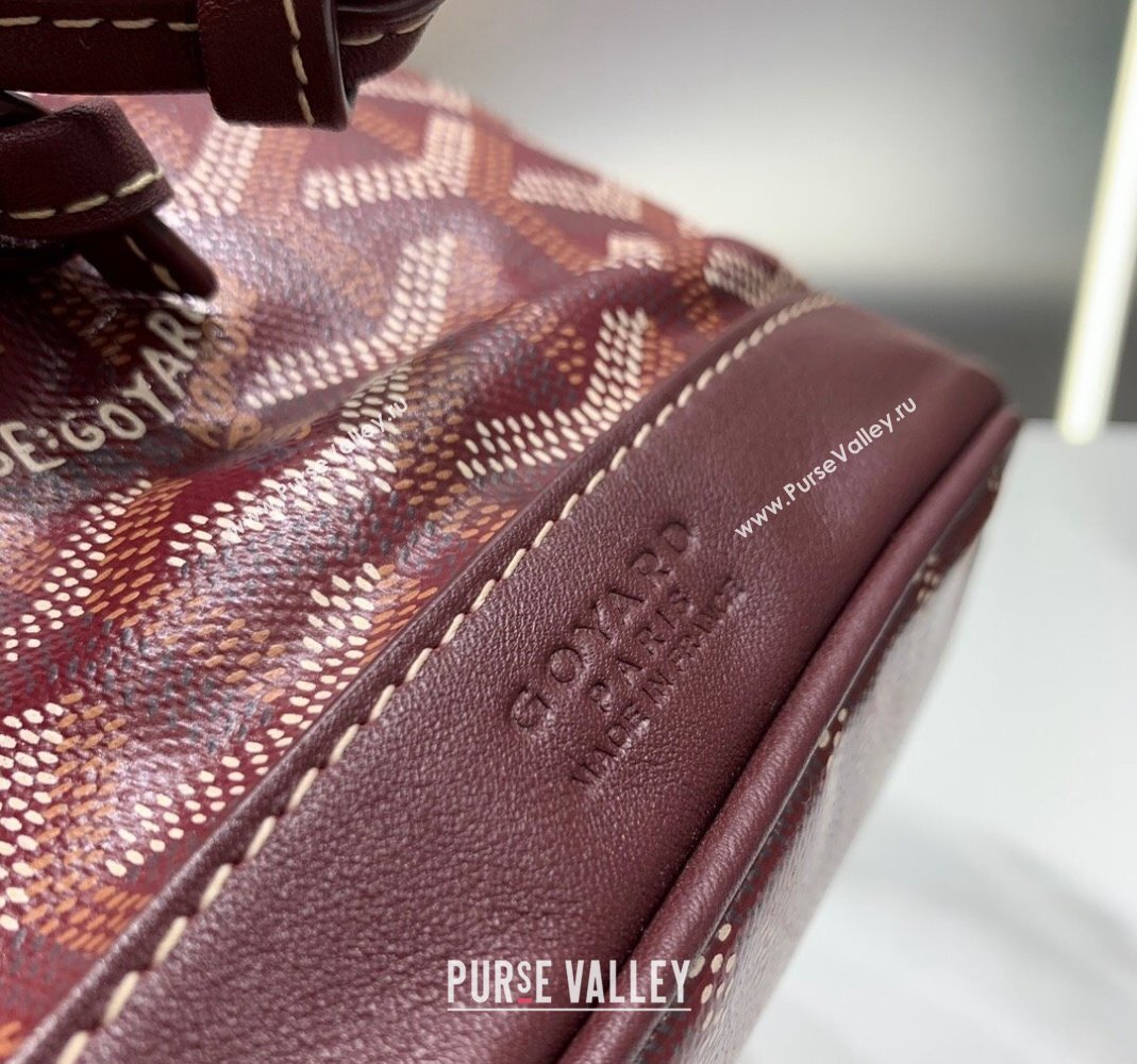 Goyard Petit Flot Bucket Bag 020196 Burgundy 2023 Top (ZHANG-240418002)