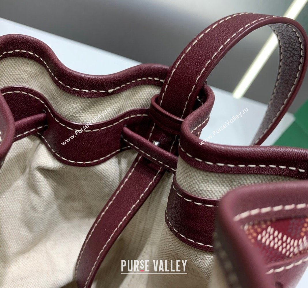 Goyard Petit Flot Bucket Bag 020196 Burgundy 2023 Top (ZHANG-240418002)