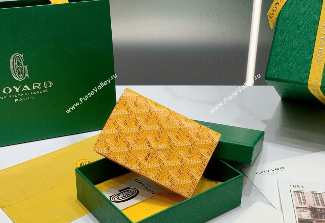 Goyard Malesherbes Card Holder Wallet Yellow 2024 8510 (ZHANG-240418025)