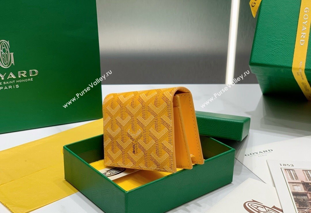 Goyard Malesherbes Card Holder Wallet Yellow 2024 8510 (ZHANG-240418025)