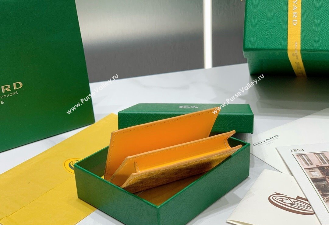 Goyard Malesherbes Card Holder Wallet Yellow 2024 8510 (ZHANG-240418025)