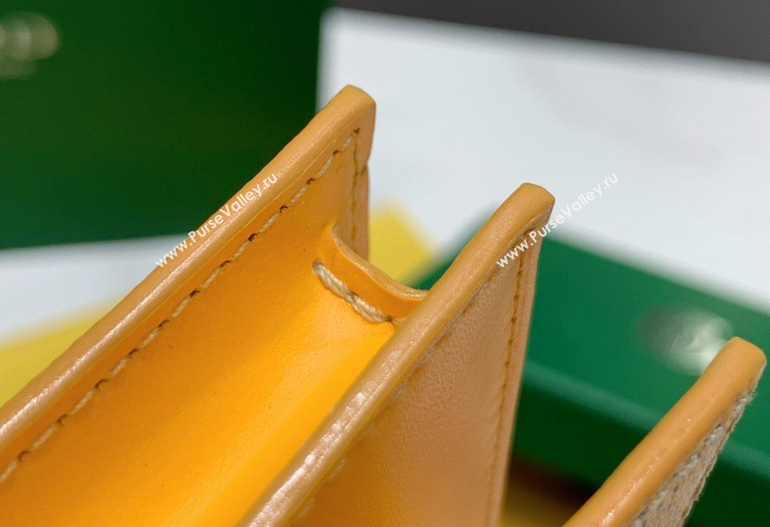 Goyard Malesherbes Card Holder Wallet Yellow 2024 8510 (ZHANG-240418025)