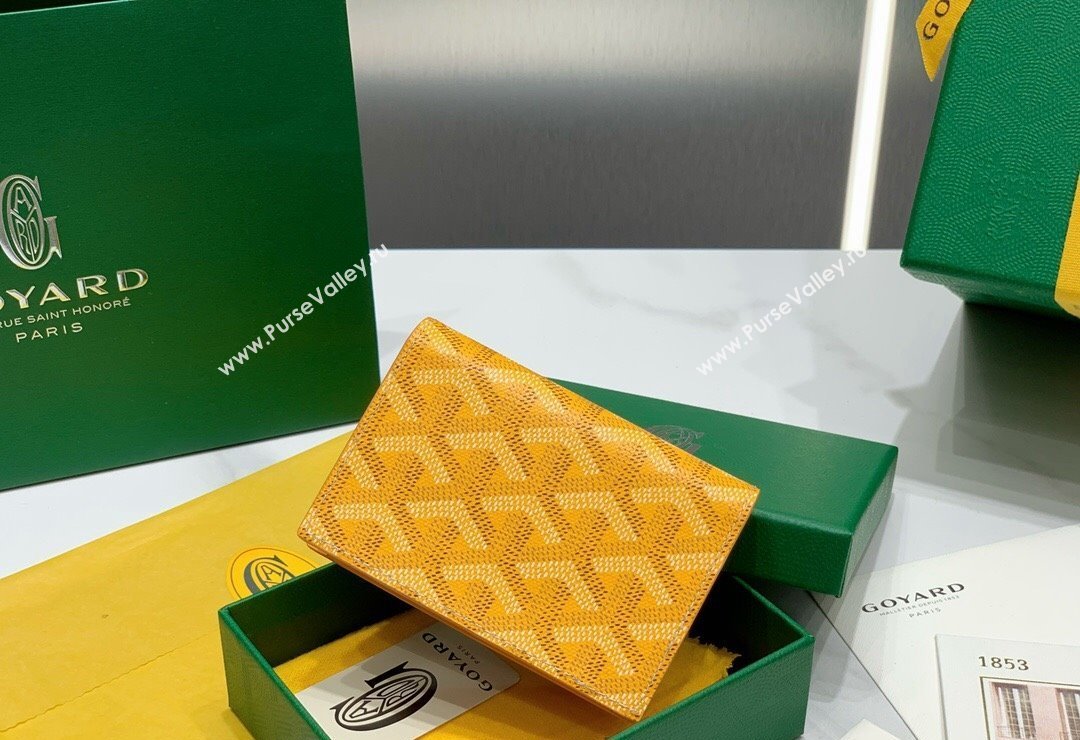 Goyard Malesherbes Card Holder Wallet Yellow 2024 8510 (ZHANG-240418025)