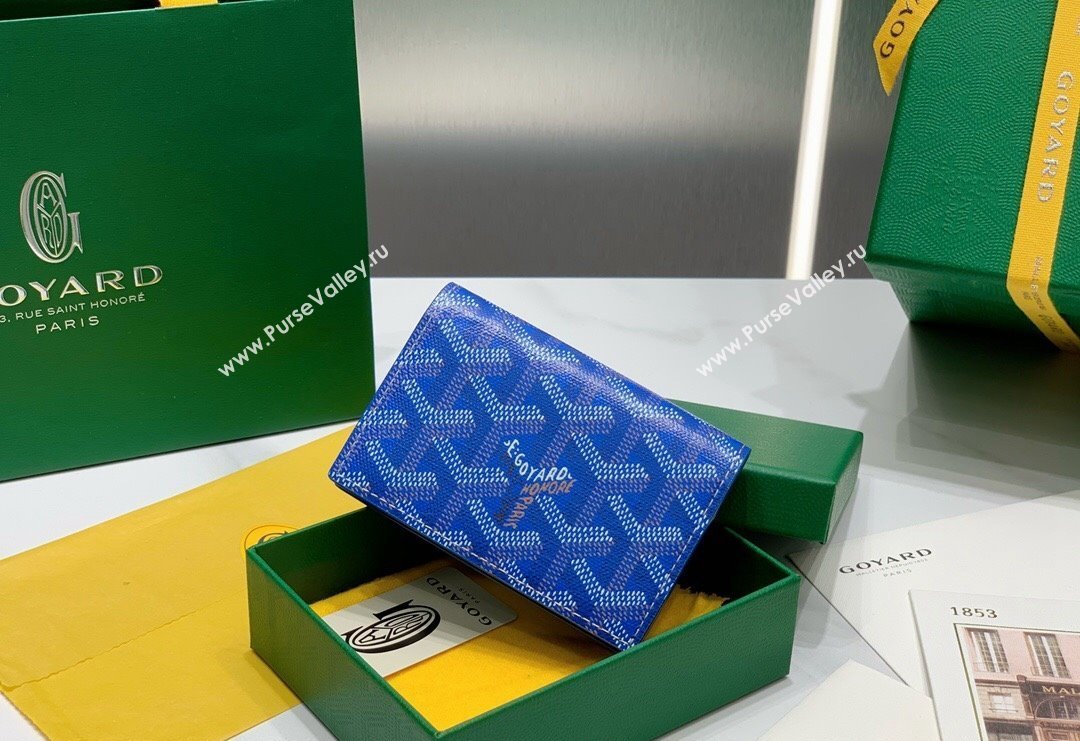 Goyard Malesherbes Card Holder Wallet Sky Blue 2024 8510 (ZHANG-240418026)