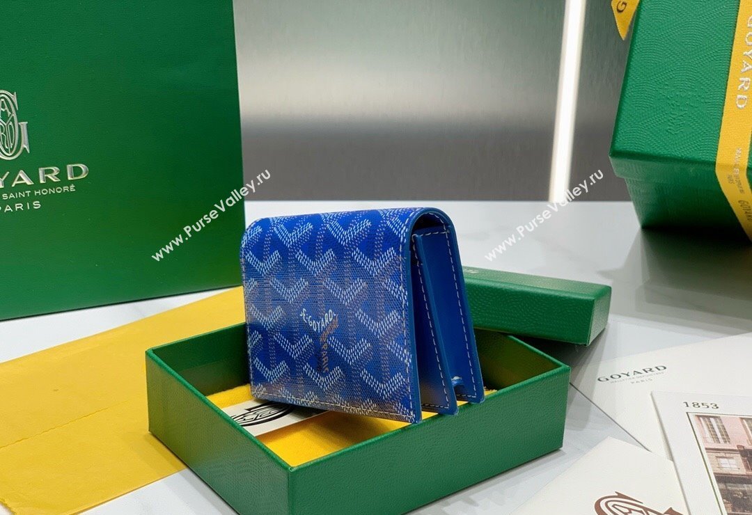 Goyard Malesherbes Card Holder Wallet Sky Blue 2024 8510 (ZHANG-240418026)