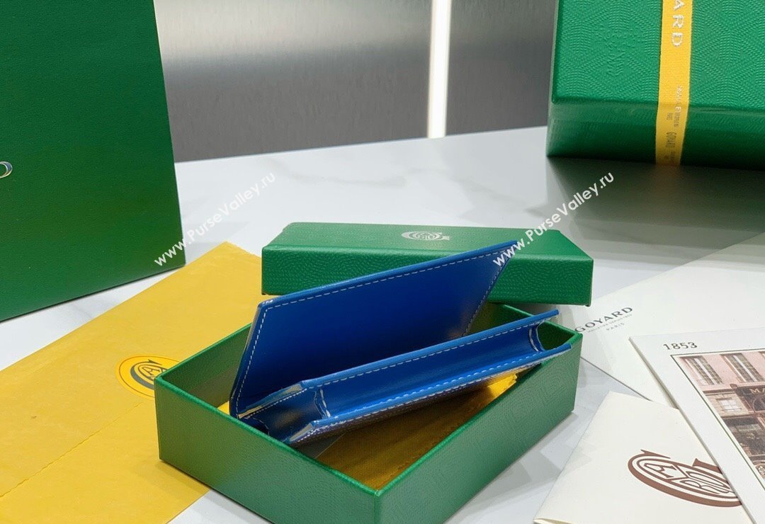 Goyard Malesherbes Card Holder Wallet Sky Blue 2024 8510 (ZHANG-240418026)