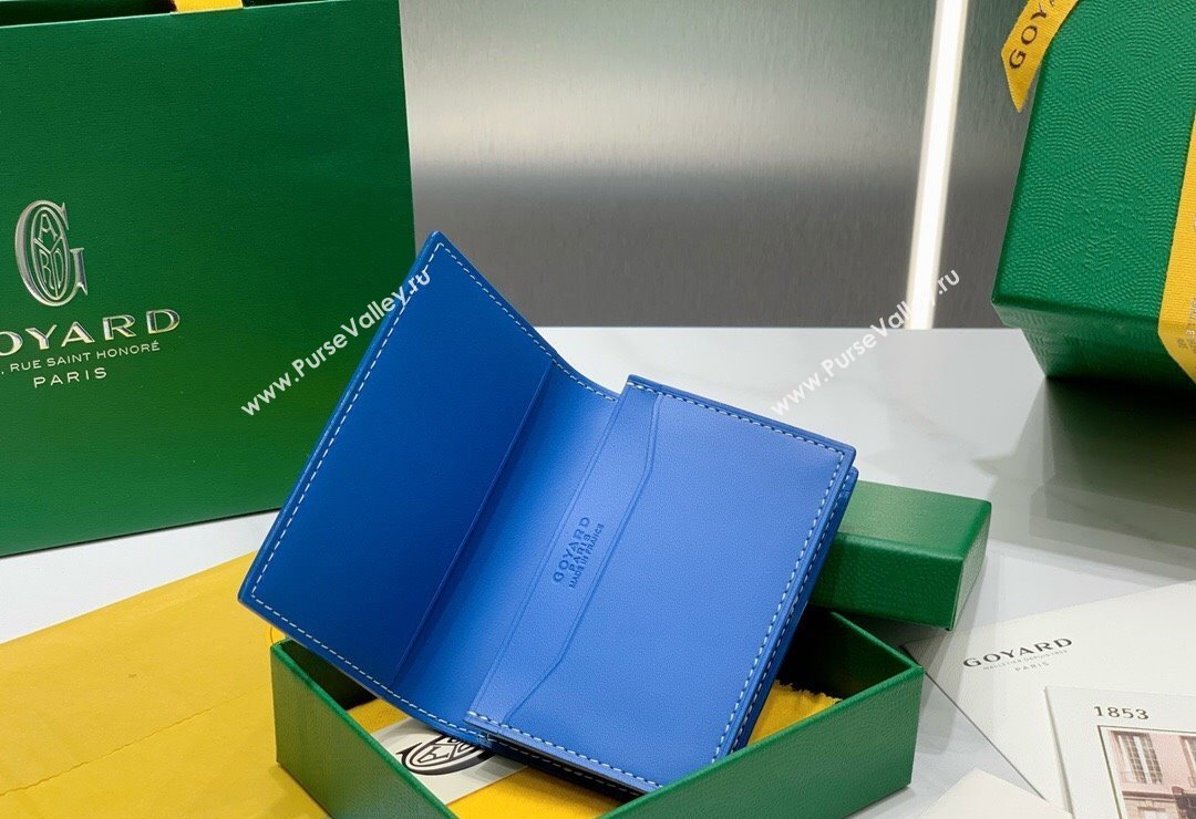 Goyard Malesherbes Card Holder Wallet Sky Blue 2024 8510 (ZHANG-240418026)