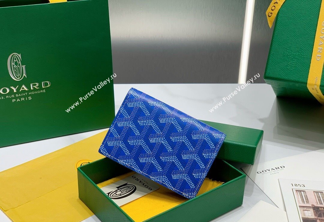 Goyard Malesherbes Card Holder Wallet Sky Blue 2024 8510 (ZHANG-240418026)