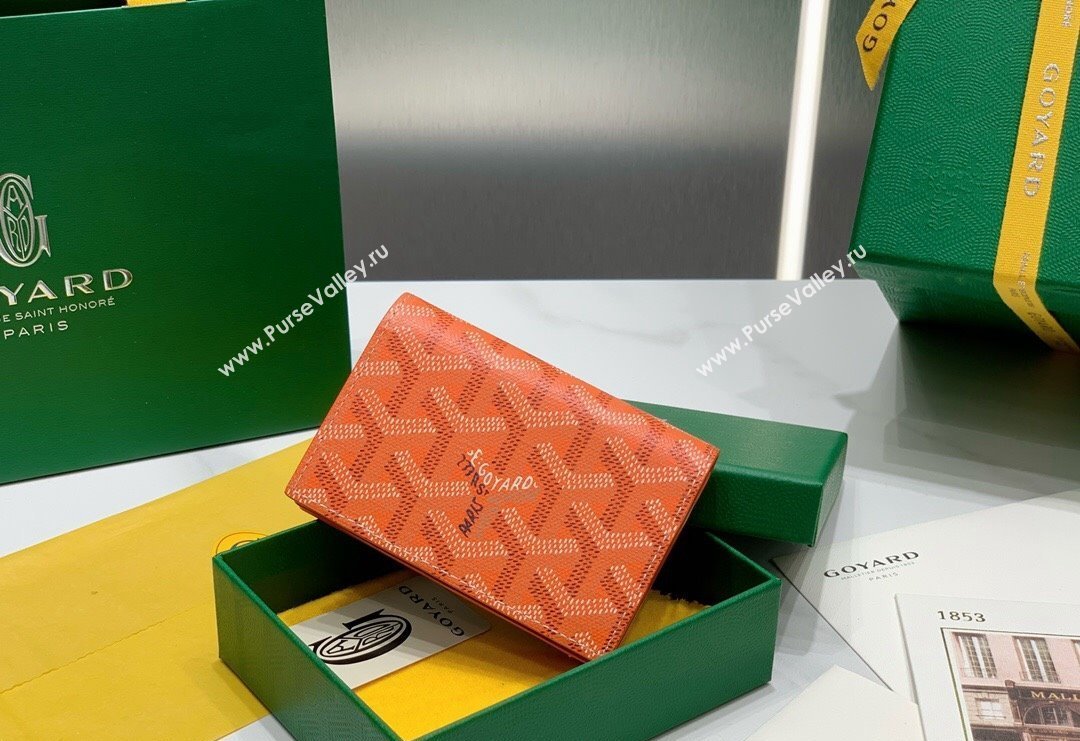 Goyard Malesherbes Card Holder Wallet Orange 2024 8510 (ZHANG-240418028)