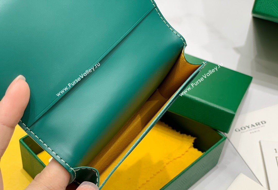 Goyard Malesherbes Card Holder Wallet Green 2024 8510 (ZHANG-240418030)