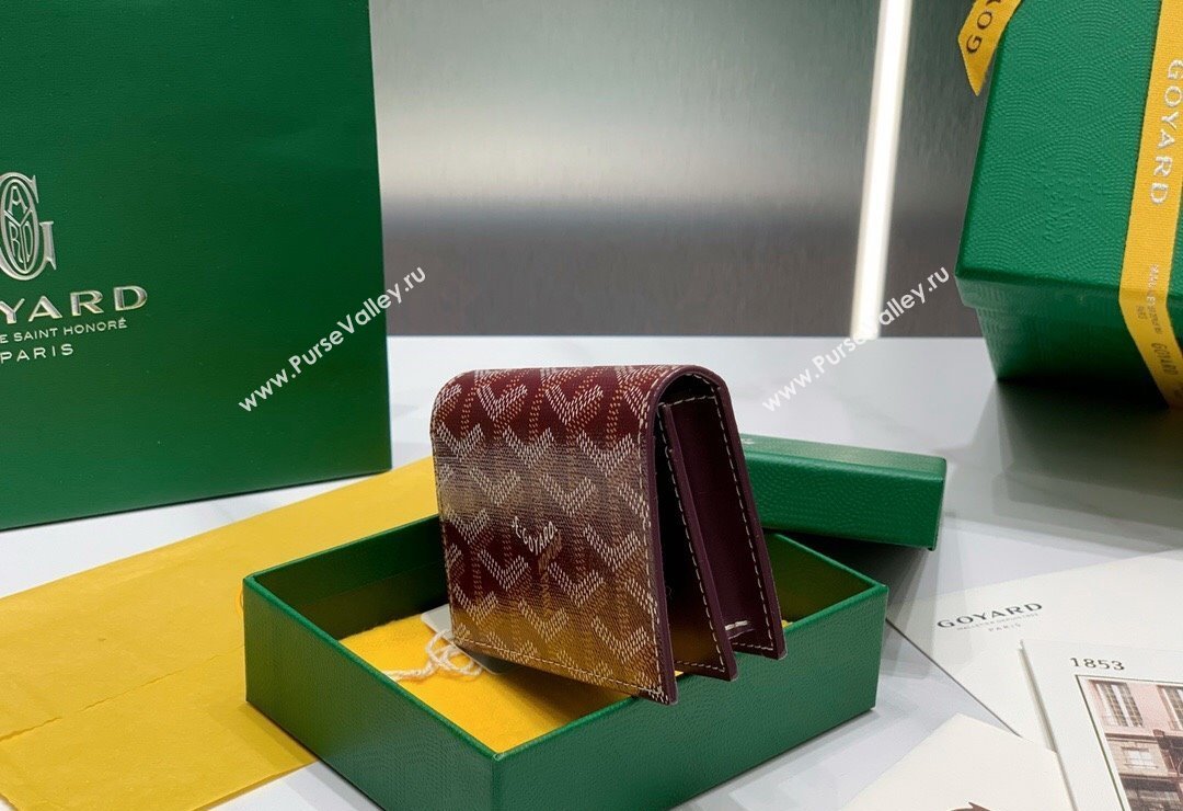 Goyard Malesherbes Card Holder Wallet Burgundy 2024 8510 (ZHANG-240418031)