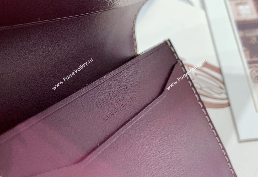 Goyard Malesherbes Card Holder Wallet Burgundy 2024 8510 (ZHANG-240418031)