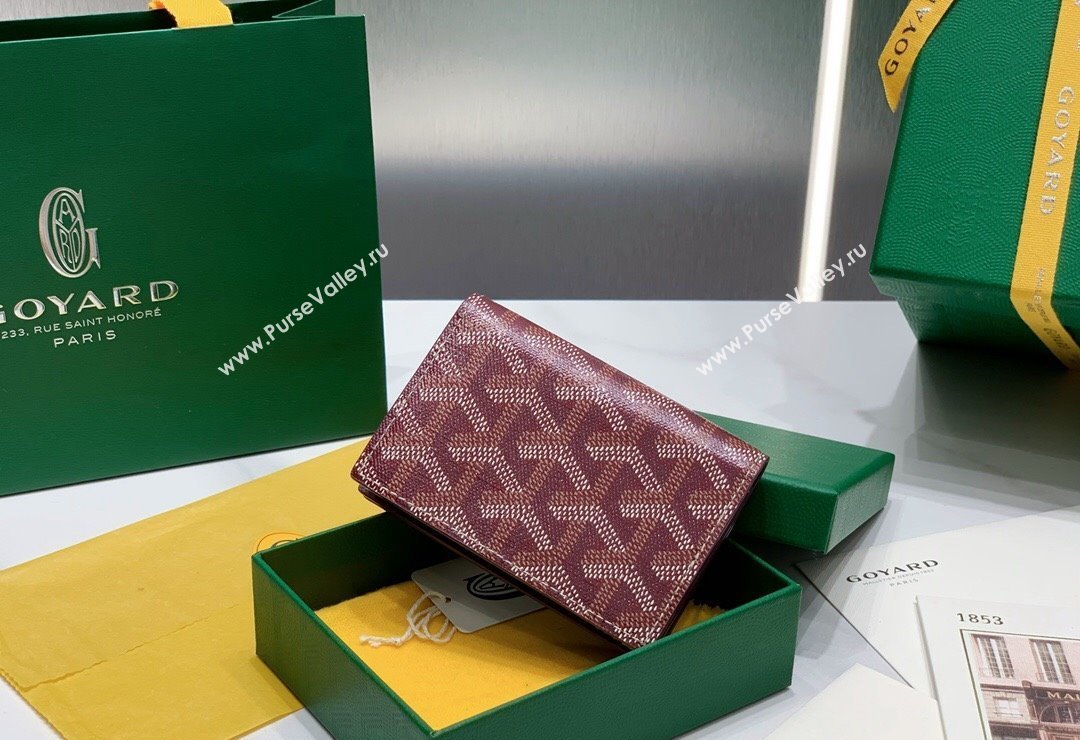 Goyard Malesherbes Card Holder Wallet Burgundy 2024 8510 (ZHANG-240418031)