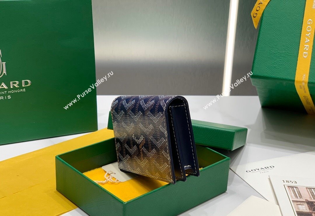 Goyard Malesherbes Card Holder Wallet Navy Blue 2024 8510 (ZHANG-240418032)