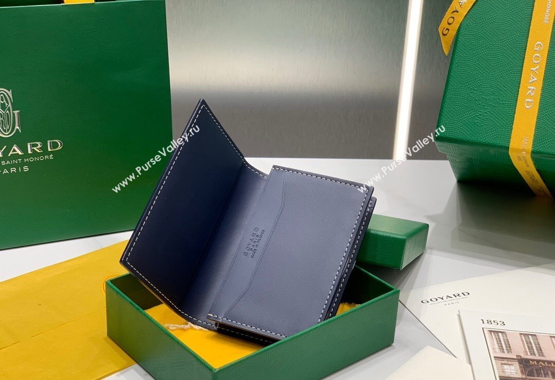 Goyard Malesherbes Card Holder Wallet Navy Blue 2024 8510 (ZHANG-240418032)