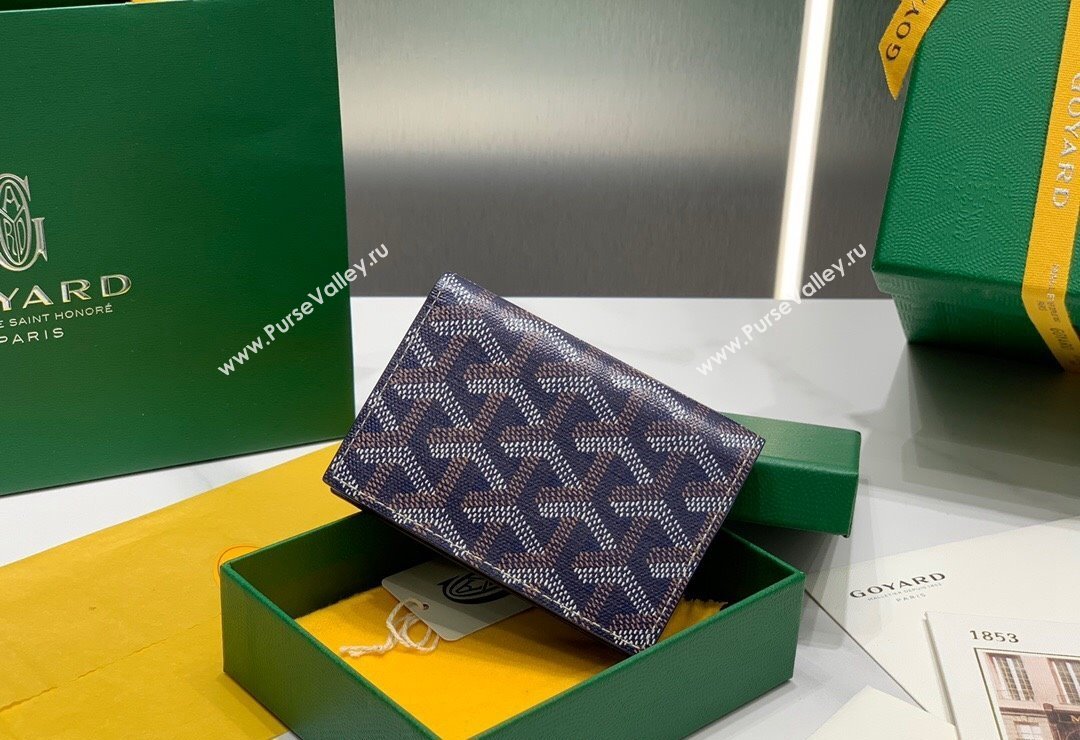 Goyard Malesherbes Card Holder Wallet Navy Blue 2024 8510 (ZHANG-240418032)