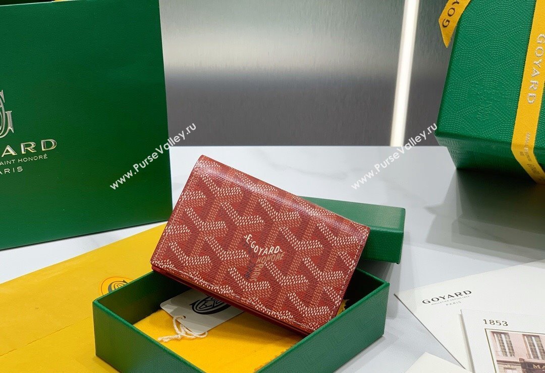 Goyard Malesherbes Card Holder Wallet Red 2024 8510 (ZHANG-240418033)