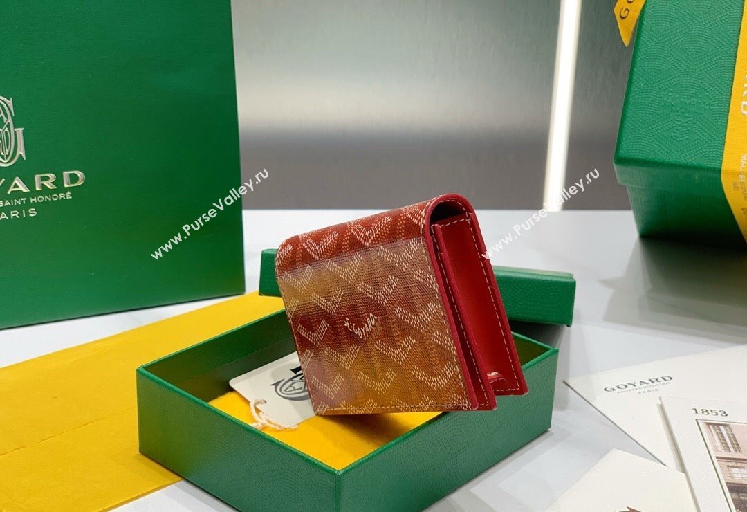 Goyard Malesherbes Card Holder Wallet Red 2024 8510 (ZHANG-240418033)