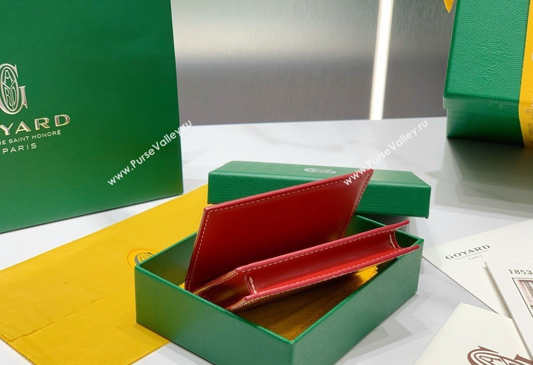 Goyard Malesherbes Card Holder Wallet Red 2024 8510 (ZHANG-240418033)