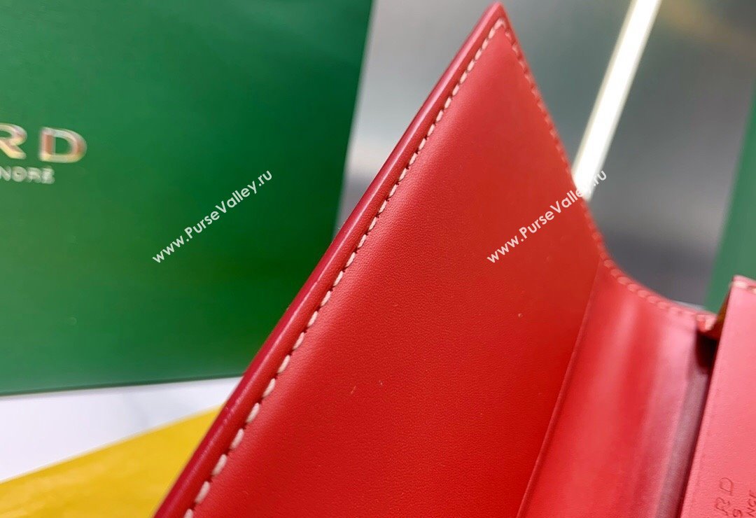 Goyard Malesherbes Card Holder Wallet Red 2024 8510 (ZHANG-240418033)