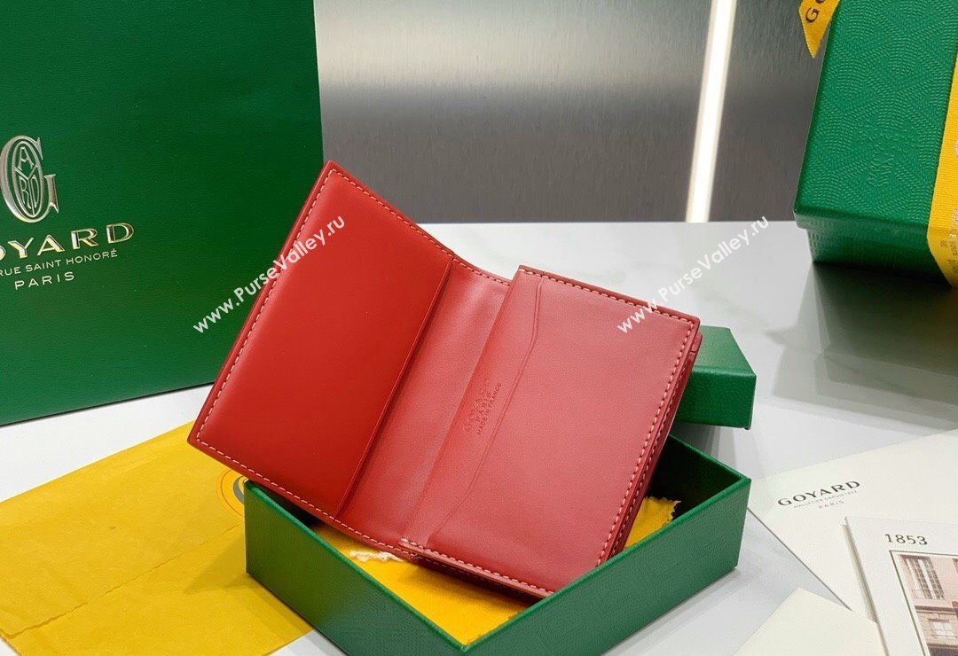Goyard Malesherbes Card Holder Wallet Red 2024 8510 (ZHANG-240418033)