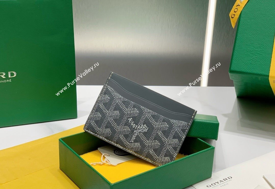 Goyard Saint-Sulpice Card Case Wallet Grey 2024 8501 (ZHANG-240418035)