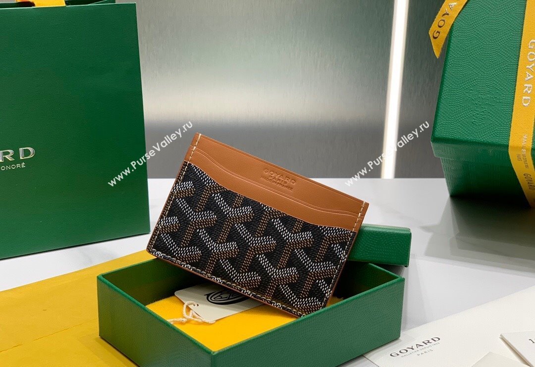 Goyard Saint-Sulpice Card Case Wallet Brown 2024 8501 (ZHANG-240418036)