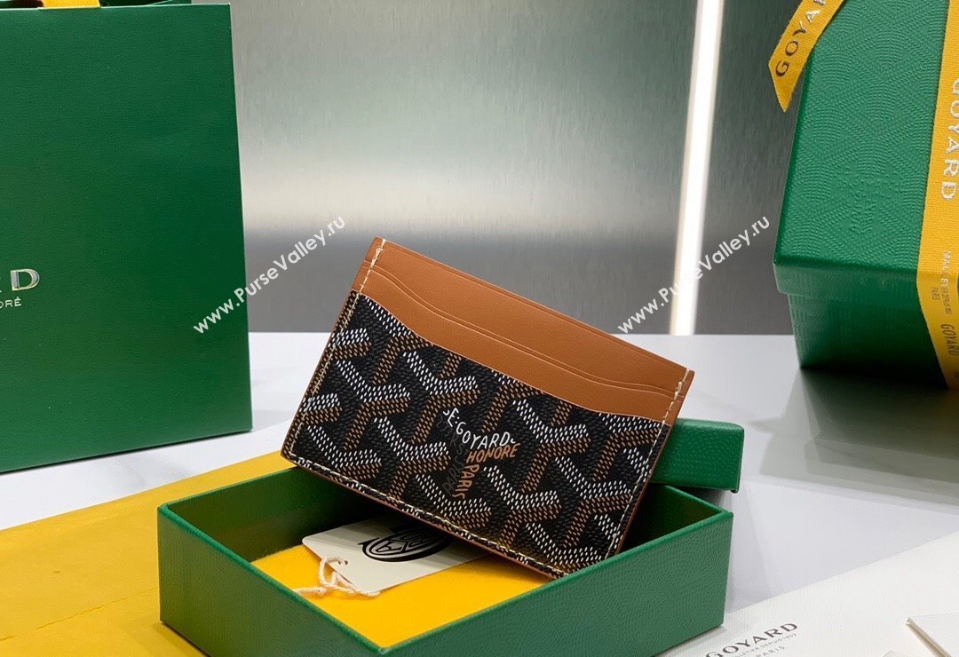 Goyard Saint-Sulpice Card Case Wallet Brown 2024 8501 (ZHANG-240418036)