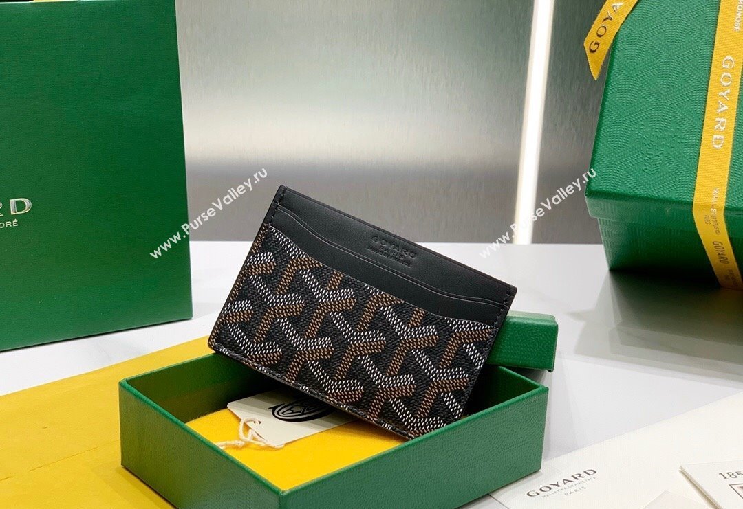 Goyard Saint-Sulpice Card Case Wallet Black 2024 8501 (ZHANG-240418037)